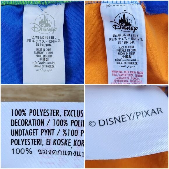 🔺️Disney Pixar Neon Colorblock So Many Emotions Track Pants Men's Large - Picture 12 of 12